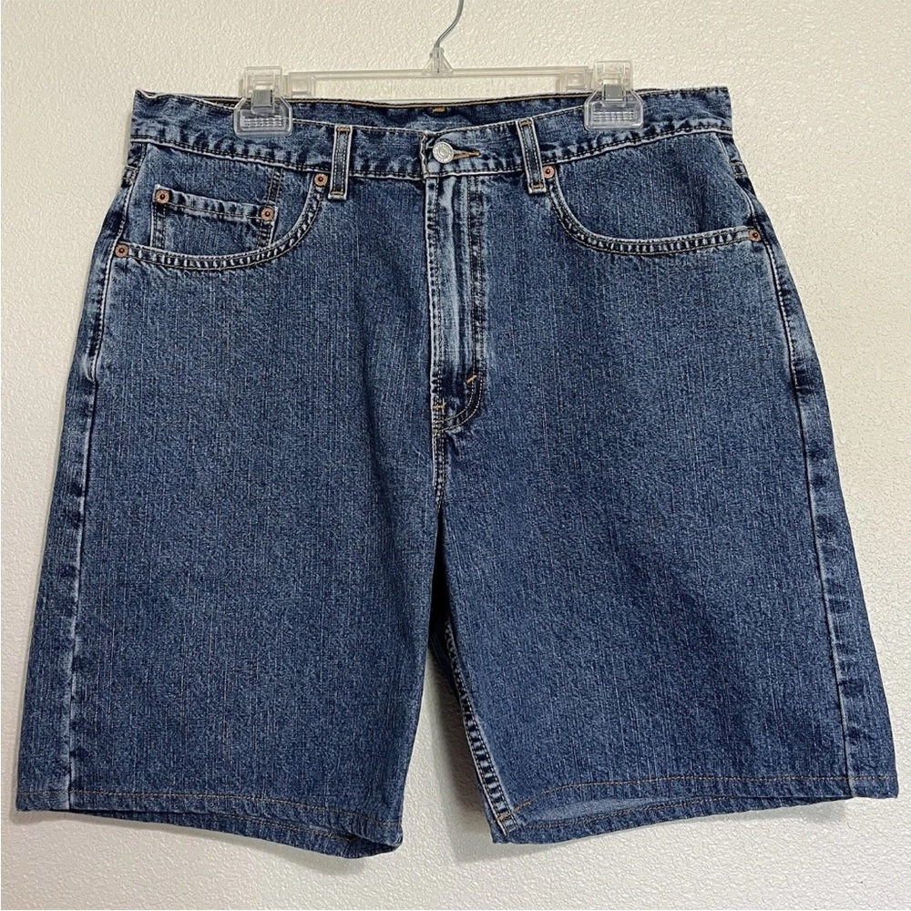 Levi's 569 Denim Blue Jean Shorts Jorts Loose Straight Fit Y2K Size 34